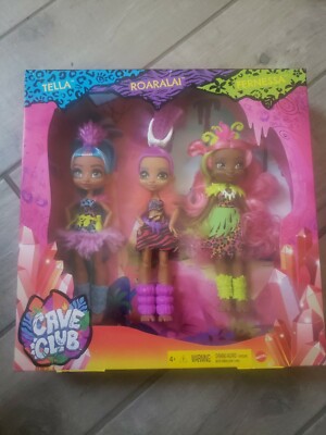 CAVE CLUB 3 Pack Of Dolls TELLA ROARALAI FERNESSA Prehistoric Kids Fashions 