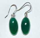 Natural Green Onyx 925 Sterling Silver Earrings Jewelry JY1452