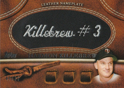2011 Topps Glove Manufactured Leather Nameplates Black #HK Harmon Killebrew/99