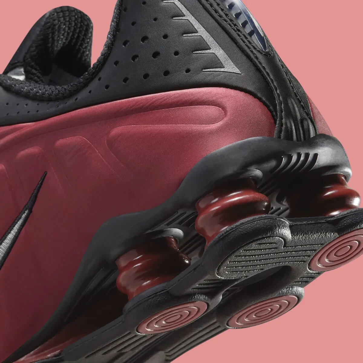 Nike Shox R4 Shoes Black Team Red Metallic Silver AR3565-009