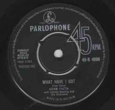 Adam Faith What Now Vinyl Single 7inch Parlophone