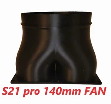 Bitmain S21 Pro Shroud 8" Low restriction  (Long radius exhaust adapter)