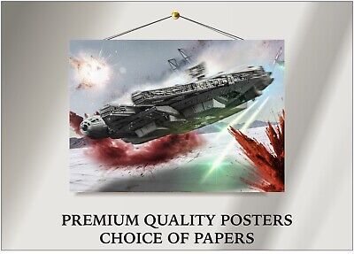 Star Wars Millennium Falcon Movie Large Poster Art Print Gift A0 A1 A2 A3 Maxi