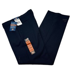 Dickies Blue Pants Classic Fit Flat Front Easy Care Adj Waist NWT Boys 16 Husky