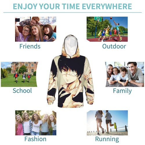 Tokyo Ghoul Anime Boys Hoodie TeensSweatshirt Pullover Novelty Hoody Party Gift - Picture 5 of 31