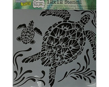 Beach Sea Turtle Stencil Nautical Coastal Ocean Template 12" Crafters Workshop