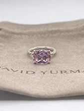 David Yurman Sterling Silver 925 Classic with Pink Topaz size 6