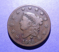 1826 Coronet Head Large Cent  Fine  PRICE DROP