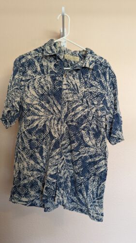Island Republic Hawaiian Shirt Men M Blue