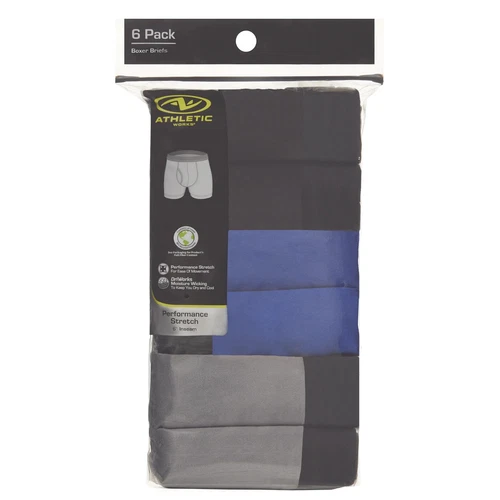 Athletic Works Men's 3XL 48-50 Pro Form Boxer Brief Long Leg, 6 Pack  NEW - Picture 3 of 13