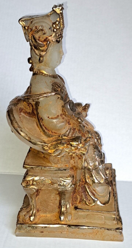 Priceless Artifact Natural Untreated Glassy Jadeite Jade Statue Deity 25k Carats - Picture 5 of 23