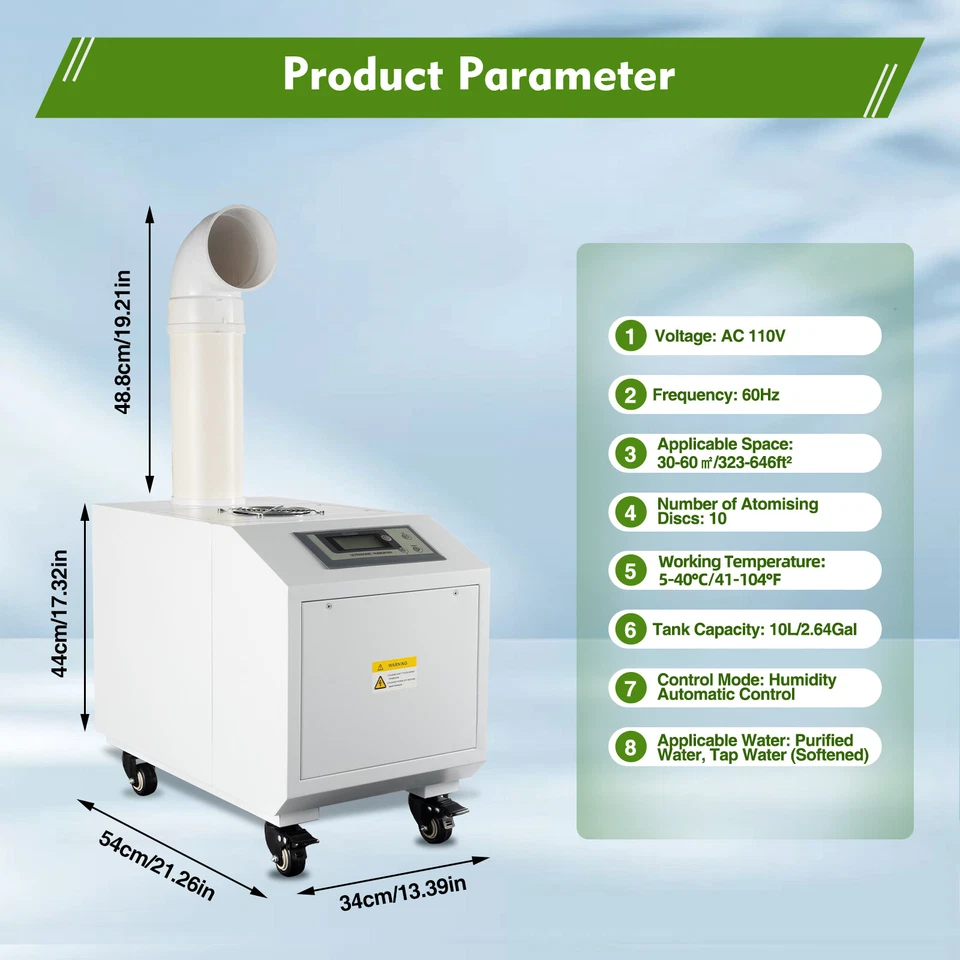 Cool Fog Maker Machine Ultrasonic Humidifier Commercial Industrial Continuous - Image 3 of 4