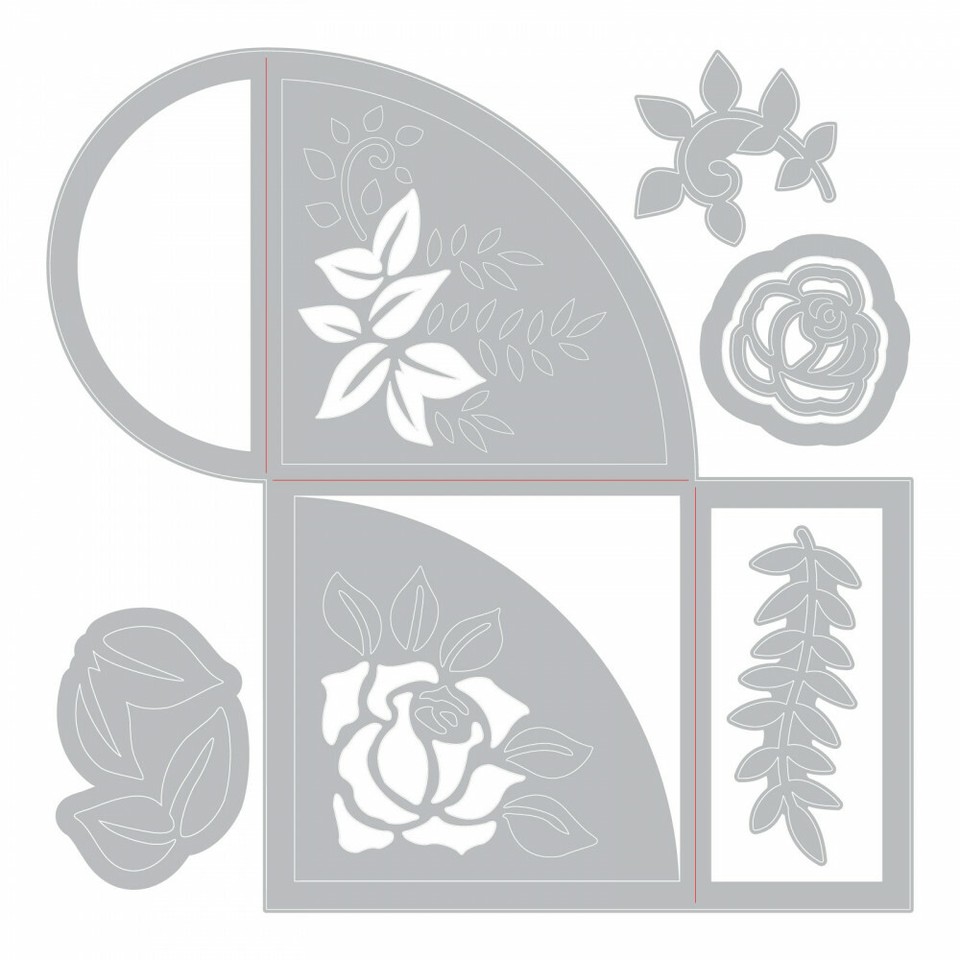 Sizzix 664378 Set di Fustelle Thinlits 9 pz, Coniglio Origami di Olivia Rosa, Multicolore, Taglia unica
