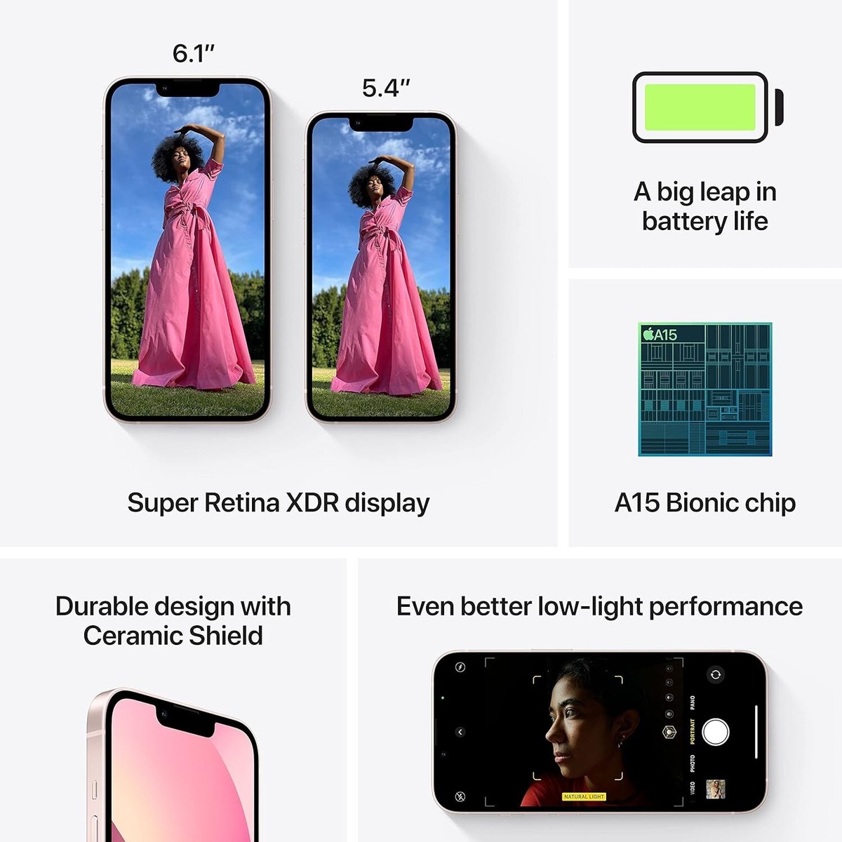 Apple iPhone 13 - 128GB Storage Size - Pink - Unlocked - Good