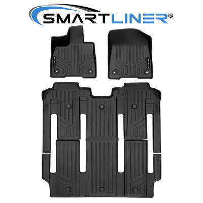 SMARTLINER Floor Mats 3 Row Liner 2021-2025 Toyota Sienna (2nd Row Bucket Seats)