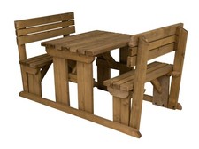Picnic Bench Set Garden Furniture with Back Support - Alders New