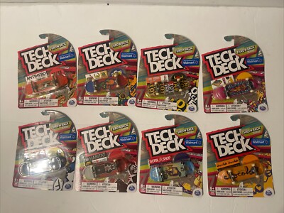 COMPLETE SET OF 8! TECH DECK SKATEBOARDS: THROWBACK SERIES ONLY AT WALMART 