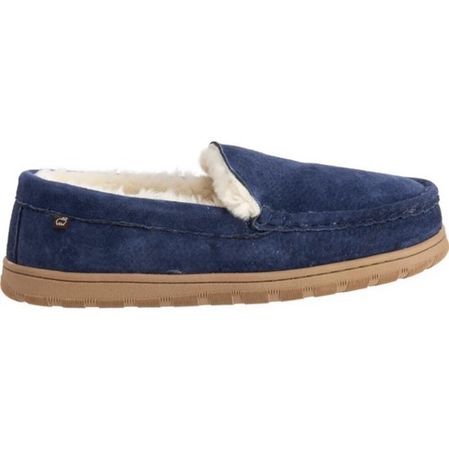 LAMO Footwear Original Suede Trapper Moccasin Slippers, Dark Navy, Men’s Sizes - Picture 5 of 6