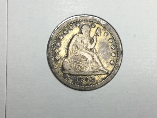 1842-O Seated Liberty Quarter in extra fine