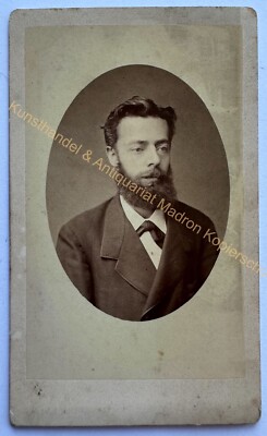 orig. CDV Foto Fotografie Bild alt Herr Mann Mode um 1870 Annaberg Sachsen