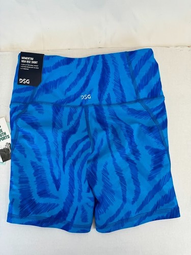 DSG Women's Momentum High Rise 5" Shorts Trippy Zebra Blue 2xs - Bild 2 von 9