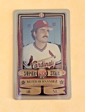 1983 PERMA GRAPHIC==GOLD==SUPER-STAR #-7 KEITH HERNANDEZ==ST. LOUIS CARDINALS