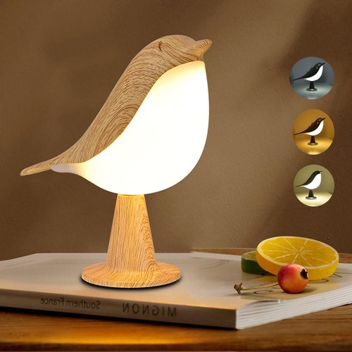 Small Cordless Bedside Lamp, Bird Lamp Touch Sensor, LED Table Lamp with Touc...