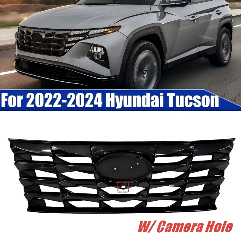 T*K様 NUMBER (N)INE バルーン ルーズ ニット カート期 Vin Front Bumper Grille Black Grill For 2022 2023 2024 Hyundai Tucson