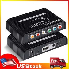 5 RCA Ypbpr Component to HDMI Video Audio Converter Adapter for ps2 wii and more