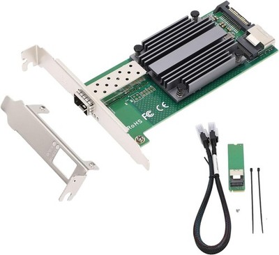 10Gb M.2 Netzwerkkarte Ethernet NIC SFP+ B+M Key 82599 10000Mbps Server Desktop