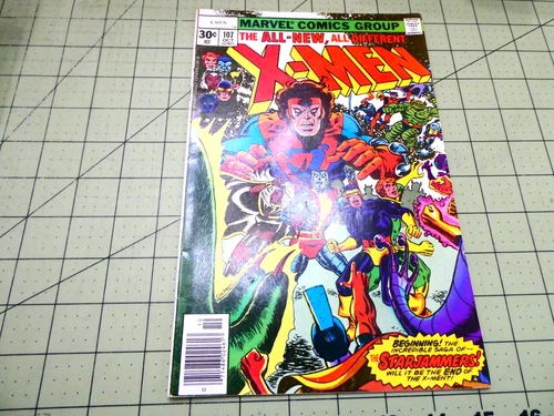 The X-Men #107 Vintage Marvel Comics 1977 KEY 🔑 1st Gladiator Starjammers Saga
