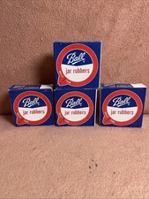 4 Boxes VTG 1970s 12pk Ball Jar Rubbers Regular Mouth Split Tab Seals Old Stock