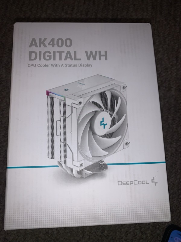 DeepCool AK400 DIGITAL WH Air Cooler, Single Tower, Real-Time CPU Status Screen