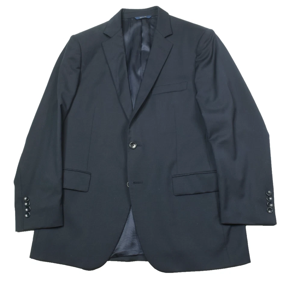 Brooks Brothers Fitzgerald Suit Mens 40S Navy Blue Italian Wool Two-Button - Image 3 of 4