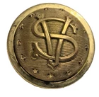 SONS OF VETERANS (NORTHERN US CIVIL WAR)  3pc STAFF COAT BUTTON 23mm c 1880 TB