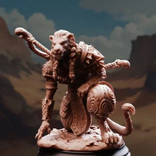 DM Stash Miniatures Male Lionfolk Tracker Leonin Ranger DnD Fantasy Pathfinder