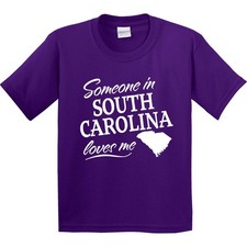 Inktastic Someone In South Carolina Loves Me Youth T-Shirt State Home Family Tee
