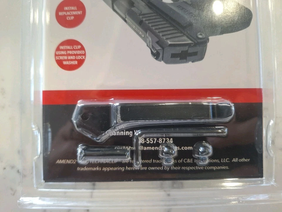 Clip de transporte oculto Amend2 Techna - Ruger LC9/LC-LC9BR lado derecho Foto 4 de 4