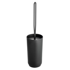 Toilet Bowl Brush and Holder Set in Modern Matte Black Finish