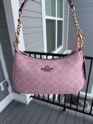 COACH powder pink teri shoulder bag CV933 Brand New