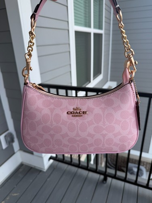 #ad COACH powder pink teri shoulder bag CV933 Brand New $99.00