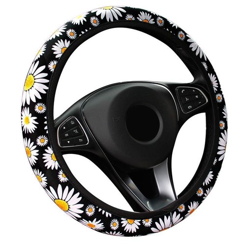 Daisy Steering Wheel Cover Printed Anti-Skid Elastic Car Steering Wheel - Picture 6 of 7