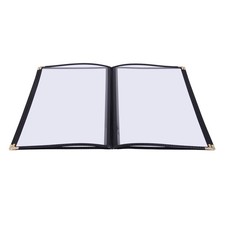 WeChef 30PC Restaurant Cafe Menu Cover 2 Page 4 View 8.5x14 Double Fold Black