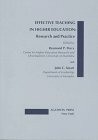 Effective Teaching in Higher Education: Research and Practice Buch Agathon Pr