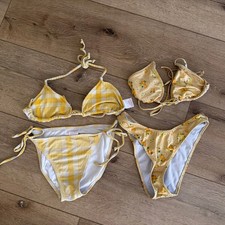 Swimming Top And Bottom Sets , Yellow Size S