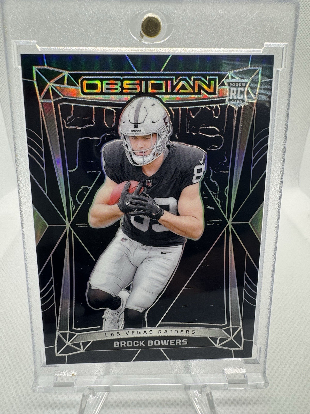 2024 Panini Obsidian Black Holo Brock Bowers #101 RAIDERS