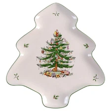 Spode Christmas Tree 14" Tree Shaped Platter 6328617