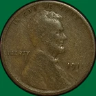 1911-S Lincoln Wheat Cent Very Good VG Coin #36776