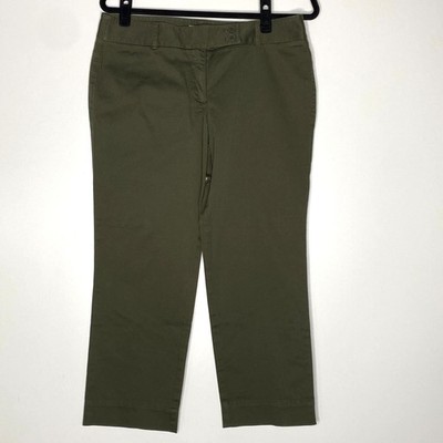 New LOFT Marisa Green Stretch Capri Pant Women's Size 6