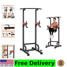 Power Tower Pull Up Bar Station Workout Dip Station for Home Gym Strength Tra...